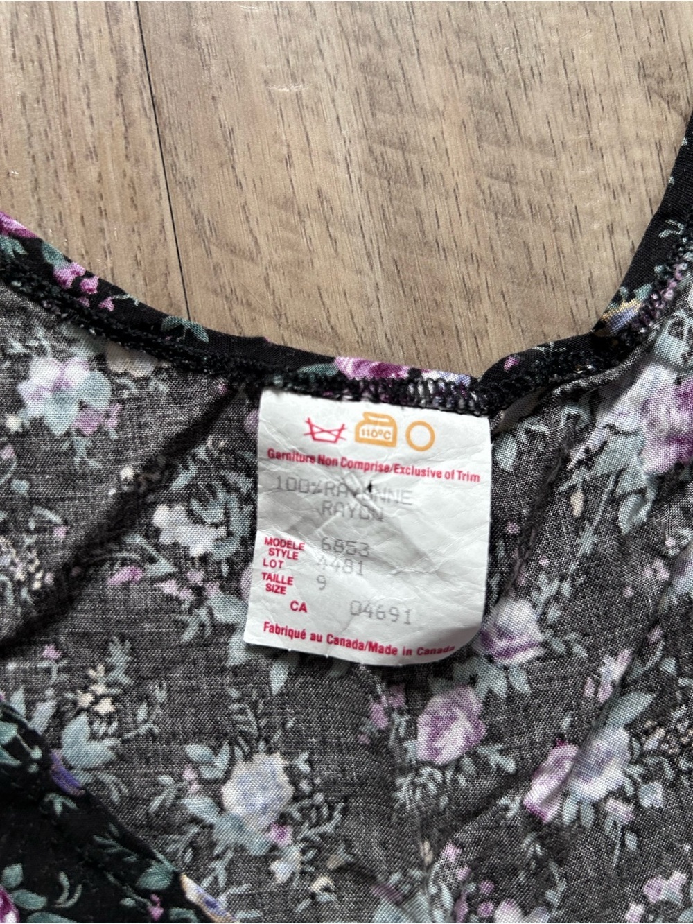 Vintage Sleeveless Black Floral Jumpsuit with Pink & White Flowers Cottagecore - Picture 2 of 8